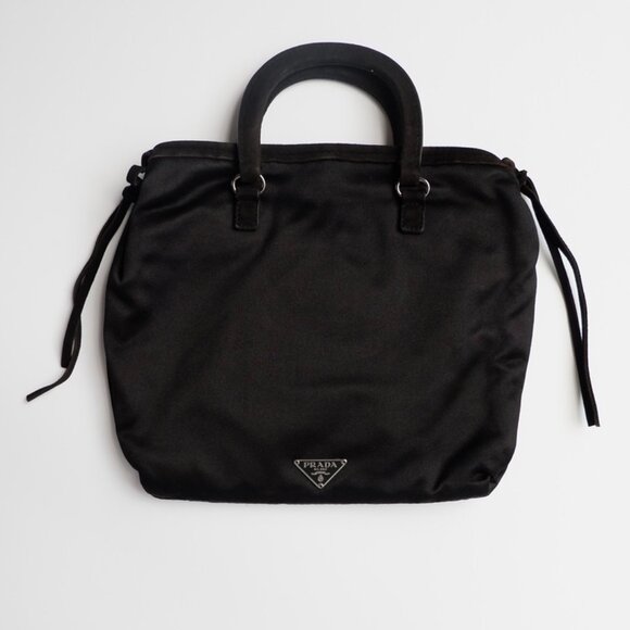 Authentic Preowned Prada Black Satin Small Handbag - Picture 4 of 10